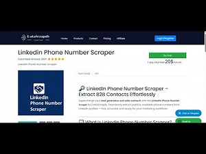 Linkedin phone number scraper #datascrapify