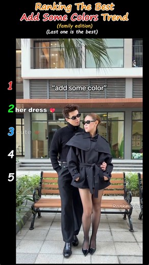 Ranking the best Add Some Colors trend ✨❣️ Family🧑‍🧑‍🧒 Editon #shortsviral #tiktok