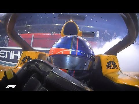Alonso, Hamilton & Vettel Do Donuts! | 2018 Abu Dhabi Grand Prix