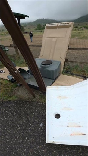 What happened here? Porta potty
