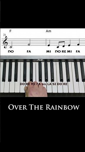 Over The Rainbow / Piano tutorial fácil (Easy tutorial piano) #overtherainbow #pianotutorial #piano
