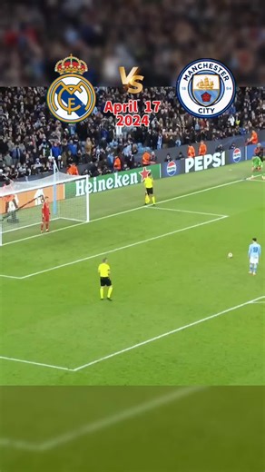 Experience the most intense UEFA Champions League night as Real Madrid faced Manchester City in a historic UCL quarter-final at the Etihad Stadium. This football masterpiece reached its peak during the dramatic penalty shootout after a grueling 120 minutes of world-class soccer. Watch every goal and save as Andriy Lunin delivers a legendary performance, stopping crucial penalties from Bernardo Silva and Mateo Kovacic. Witness the nerves of steel from Antonio Rudiger as he scores the winning pena