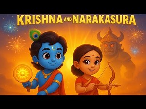 Krishna and Narakasura | Diwali Story for Kids | The Victory of Light over Darkness | Moral Story