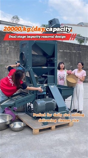 20,000 kg/day capacity with dual-stage cleaning for purer rice.#ricemill #dawnagro #machinery