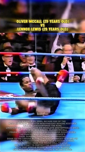 Lennox Lewis vs Oliver McCall 1: The Ultimate Upset! 🥊 #boxing #shorts #new