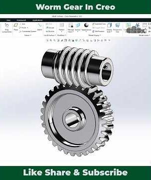 Worm gear in Creo Parametric | Shorts | cadx