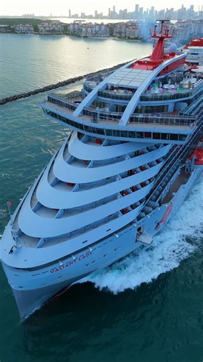 Sergio | Cruises & Travel on Instagram: "Valiant Lady looking 🔥🔥 #cruisetcs #cruises #thecruisespotter #setsailtoday #vorgoncruises #valiantlady #cruiselife #drone #miami #miamibeach"