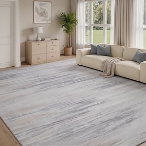 SIXHOME 6'x9' Area Rugs for Living Room Washable Rugs Modern Abstract Colorful Carpet Rugs for Bedroom Dinning Room Office Contemporary Home Decor Velvet Silk Rug Gray