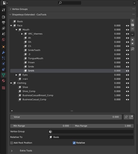 Shapekeys Extended - Blender Add-on