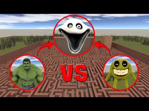 DEPRAVED SMILEY vs HULK vs HUNGRY WORM | Garry’s Mod Epic Battle