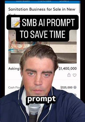 📝Bookmark SMB AI Prompt: Most people use AI wrong on deals. They ask: “Is this a good business?” That is not the right approach imo. You should be asking: What could go wrong? Well versed business buyers and PE funds focus on the downside first. Watch today’s video to screenshot our AI Prompt that we run on every deal we review. And use it for your own research. It should help you to pressure test downside risk before spending time on a listed company. The goal isn’t to replace diligence. It is