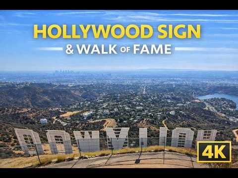 🎬 On Top of the Hollywood Sign and Hollywood Walk of Fame (4K)