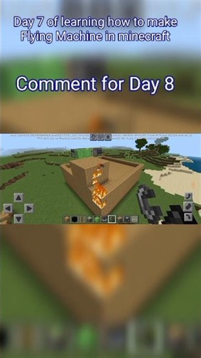 Day 7 of learning how to make Flying Machine in minecraft #minecraft #shorts #ytshorts #gaming