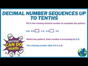 Number Sequences Up To Tenths
