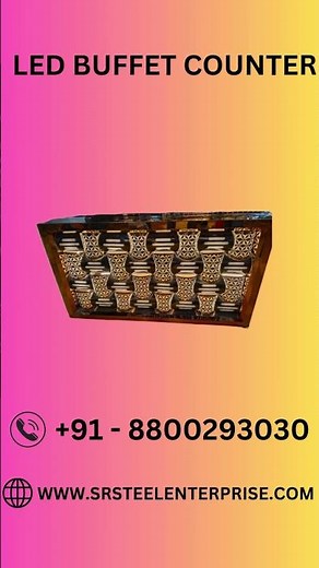 "Stunning LED Buffet Counter Design | Elevate Your Event Decor with Modern Buffet Setup Ideas"