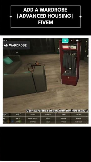 Add a Wardrobe | Advanced Housing System | #fivem #gta5 #roleplay #gtaonline #gtarp