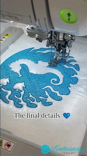 Final Stitching in Progress... | New Embossed Ocean Creatures Design Pack