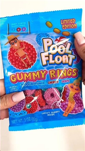 Pool Float Gummy Rings ⭕🍡🦸🫐 ASMR Filling Platter #shorts #asmr #poolfloat #platter #foryou #bubbles