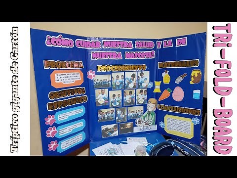 Cómo hacer un TRÍPTICO GIGANTE de cartón/ TRI FOLD BOARD
