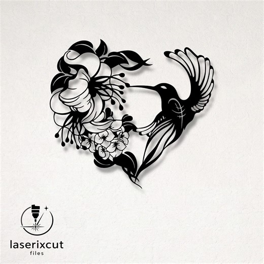 Hummingbird Laser Cut SVG/DXF File | Metal Art Wall Art, Engraving Decal, Silhouette Template | Digital Vector for Instant Download - Etsy