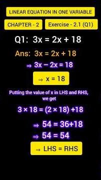 class 8 | linear equation in one variable | Chapter 2 | Ncert | Cbse | Exercise-2.1 | #class8maths