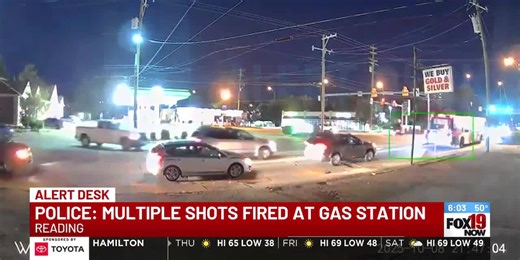 Shots fired from white pickup near Reading gas pumps