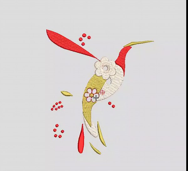 Floral Hummingbird Embroidery Design, Nature Bird Machine File (Digital Download)