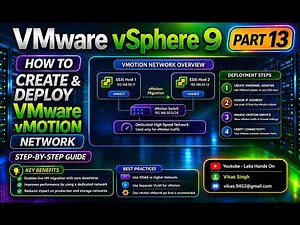 VMware vSphere 9 Full Course | Part 13 | Create & Configure vMotion Network | Step-by-Step Guide