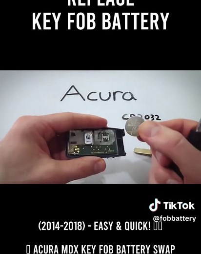 Acura MDX Key Fob Battery Replacement (2014 - 2018) #auto #howto #battery #carfob #keyfob #acura #mdx #diyrepair #carhacks #acuralife