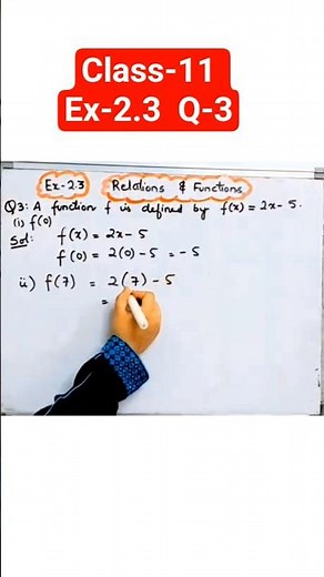 Class 11 Ex-2.3 ,Q-3 Relations and functions) #shorts #class11 #maths #ncert #cbse ‎⁨
