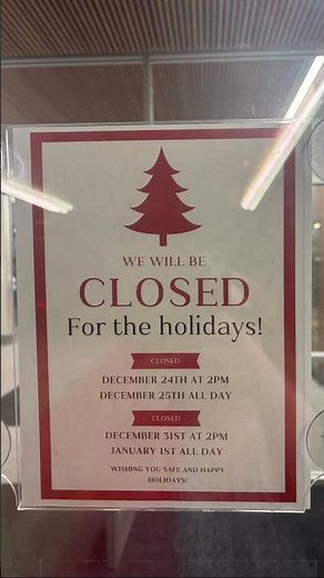Closed For Christmas Day Door Sign at Alaska Library 12/5 #library #closed