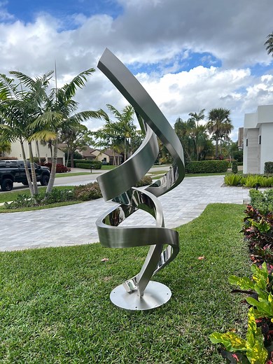 Large Abstract Sculpture, Garden Statue, High Polished Stainless Steel Artwork, Metal Art - Etsy