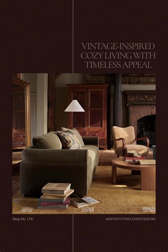 Creating warm, timeless interiors with a vintage soul 🤎 Tap to see more cozy finds and curated pieces that never go out of style. #MoodyTimelessInteriors #VintageLiving #QuietLuxury #TimelessInteriors #MoodyDecor — 🛋️ Find this look on LTK