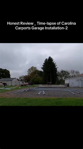 Honest Review _ Time-lapse of Carolina Carports Garage Installation-2