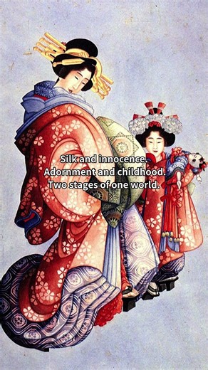 Courtesan and Kamuro by Katsushika Hokusai