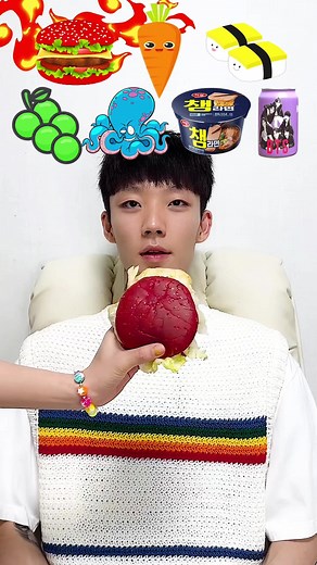 램덤 무지개 음식 먹방🌈