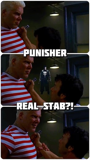 Punisher REAL Knife Accident?! 😳 #shorts #superhero #punisher