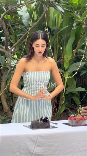 Zoom TV on Instagram: "Ananya Panday celebrates her 27th birthday by cutting a cake, surrounded by paps. Ananya Panday, happy birthday, zoom papz, celeb"