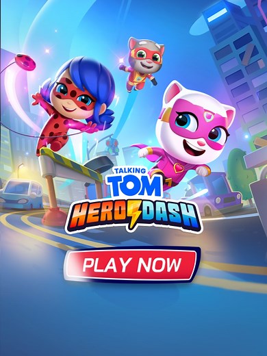 ¡Corre, no camines! Sé Ladybug en Talking Tom Hero Dash