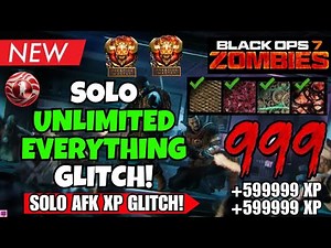 NEW BO7 SOLO UNLIMITED XP GLITCH! AFK LEVEL 1000 FAST + UNLIMITED TOKENS METHOD (BO7 ZOMBIES GLITCH)
