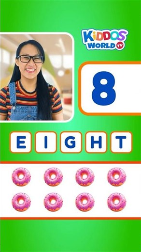 Spell and Count Number 8 with Miss V | Fun Learning for Kids