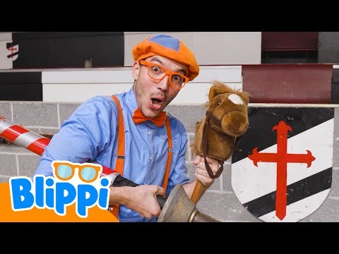 The Knights and Dragons adventure with Blippi ⚔️ ♞ Blippi Spanish