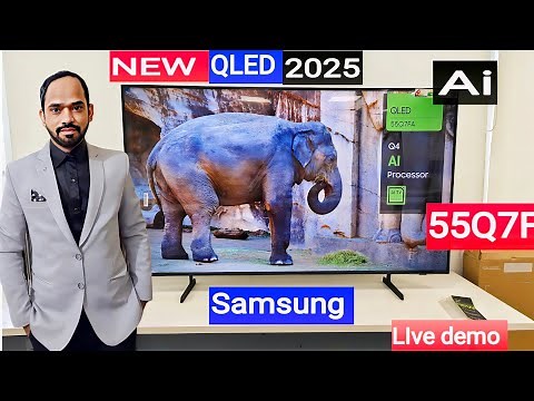 Qled Q7f 4k samsung vision Ai smart tv 2025⚡ UNBOXING Review LIVE Video Q7F new features 💥QLEd TVQ7F