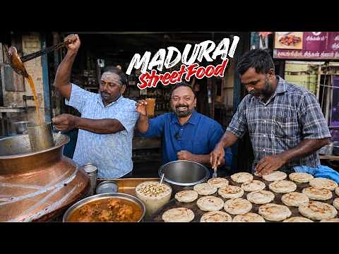 Madurai Street Food Heaven! Bun Parotta, Kari Dosai & Jigarthanda Food Tour