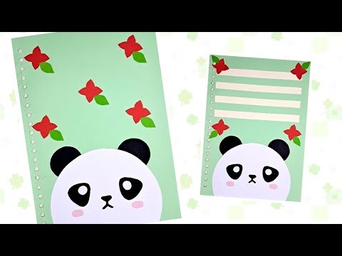 Kawaii Cute Panda Binder File Loose Leaf A5 Cover & Refill DIY