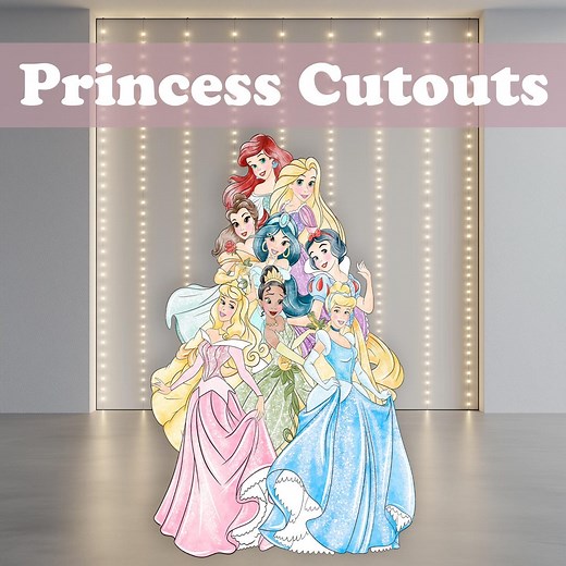 Disney Princess Life-size Cutouts, Baby Shower, Backdrop, Fairytale, Standee, Disney, Centerpieces, Princess Party, Yard Sign - Etsy