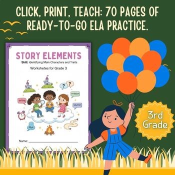 Reading Comprehension Worksheets Grade 3 | Passage Bundle | No Prep Printable