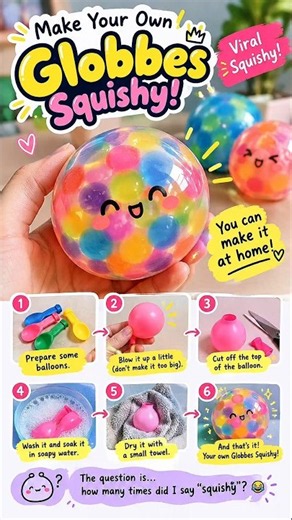Make Your Own Viral Globbes Squishy at Home❗#shorts