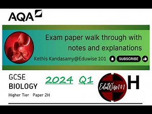 AQA GCSE (2024) Biology Paper 2: Q1 Higher Tier Past paper Inheritance, variation evolution genetics