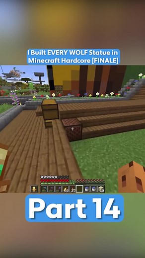 i built every wolf statue in minecraft hardcore #minecraft #hardcore #letsplay #fyp